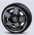 RSK 6, 19" Light Alloy Wheel,  Black polished